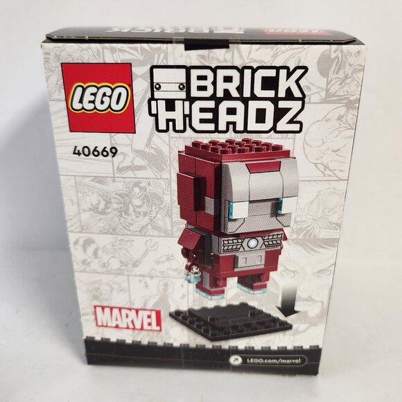 Lego BrickHeadz 40669 Iron Man MK5 101 Pieces Marvel 2024 New In Sealed Box - Picture 2 of 6